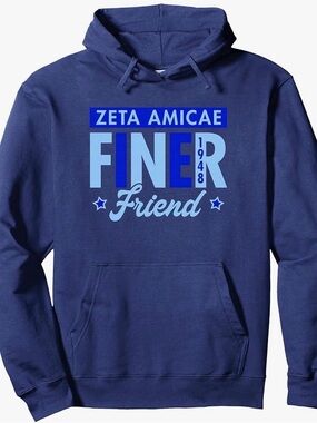 Finer Friend Navy Pullover Hoodie